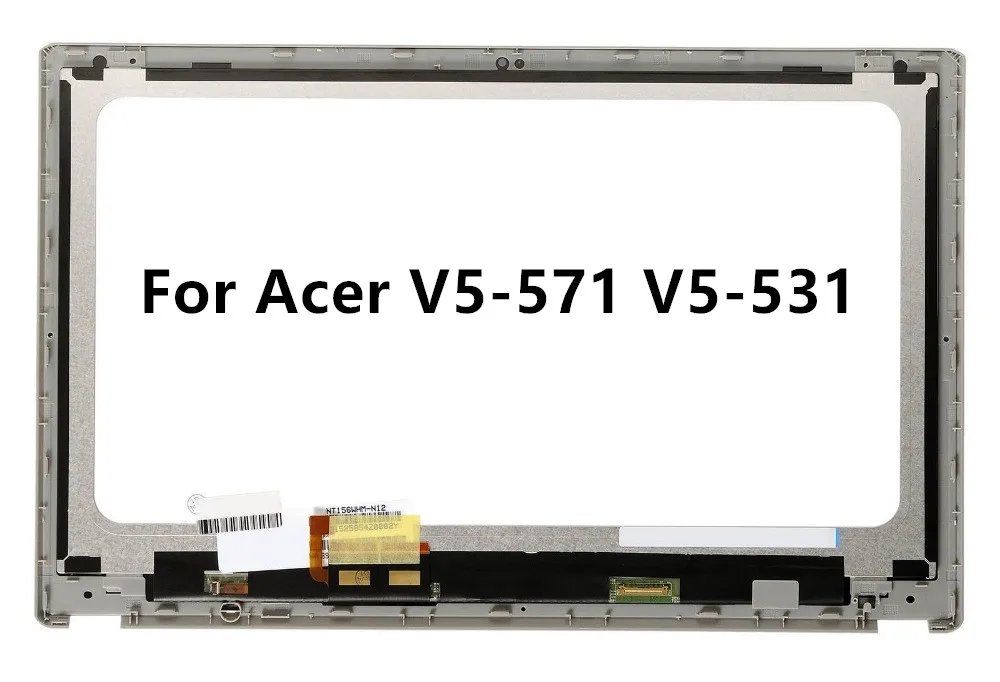 С рамкой 15," ЖК-дисплей Сенсорный экран Digitizer Ассамблеи B156XTN03.1 для acer Aspire V5-571 V5-571P V5-571PG сенсорный экран не может работать