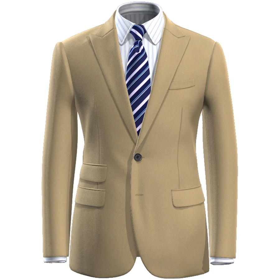 Designer Men Suit Fashion Style Light Brown Plaid Suit For Men Suits Tailor Made Beige Plaid Suits Bespoke Slim Casual Suit 2025