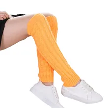 Женские вязаные гетры, чулки, зимние теплые гетры, Вязаные гольфы, Высокие гольфы, medias de mujer