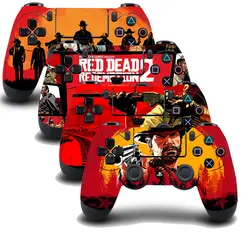 4 шт. винил кожи Стикеры Наклейка Обложка для Playstation4 PS4 контроллер-Red Dead: Redemption 2