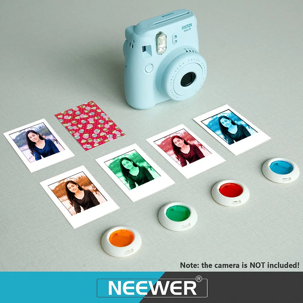 Neewer 10 в 1 комплект аксессуаров для Fujifilm Instax Mini 8/8 s: чехол для камеры/альбом/селфи объектив/Фильтры/рамки/наклейки/ручка