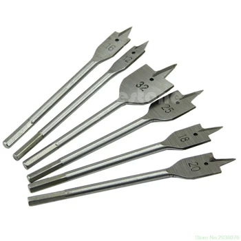 

New 6pc Industrial Spade Paddle Flat Wood Boring Drill Bit Set Tools Drop Ship 11