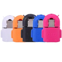 Android Micro USB To USB 2.0 OTG Adapter Converter For Samsung Galaxy S3 S4 S5 Robot Shape Tablet PC To Flash Mouse Keyboard