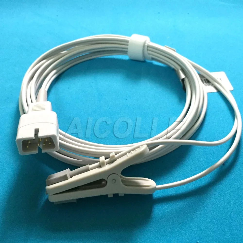 

Compatible Nonin 8500 8600 8700 8800 long cable reusable spo2 sensor child or adult ear clip pulse sensor