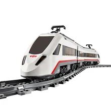 02010 создатель города серии Высокоскоростной Пассажирский пульт дистанционного управления RC Rail поезд строительные блоки кирпичи игрушки техника 60051 для детей