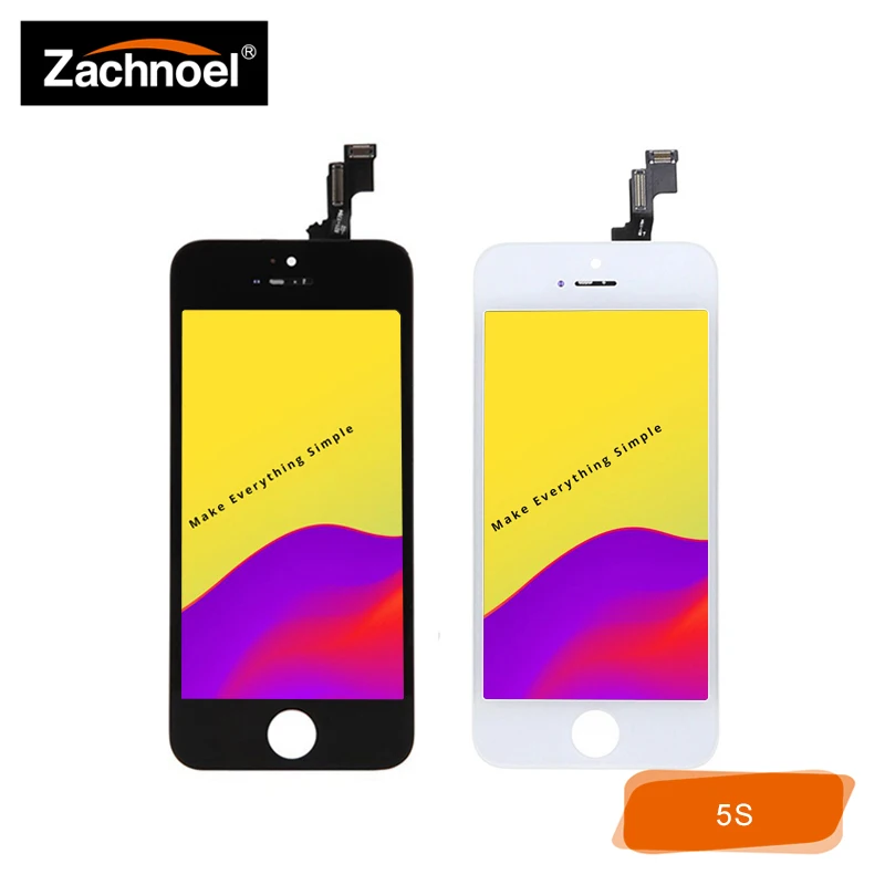 

Full LCD for iphone 5S LCD Display with Touch Screen Digitizer Glass Panel Assembly Complete White Black Replacement Parts