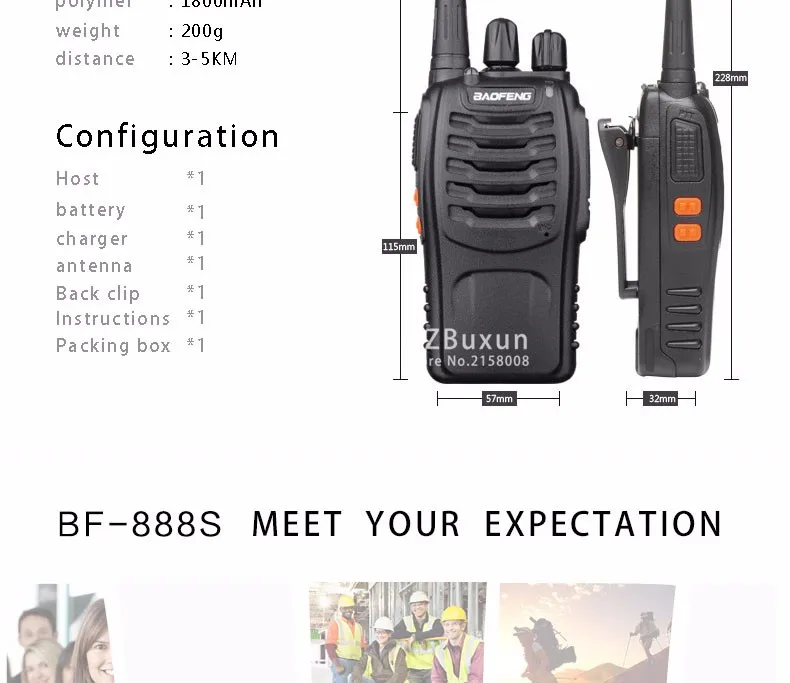 6 шт. Baofeng BF-888S портативная рация 5 Вт ручной Pofung UHF 5 Вт 400-470 МГц 16CH BaoFeng BF-888S двухстороннее радио портативный любительский радиопередатчик