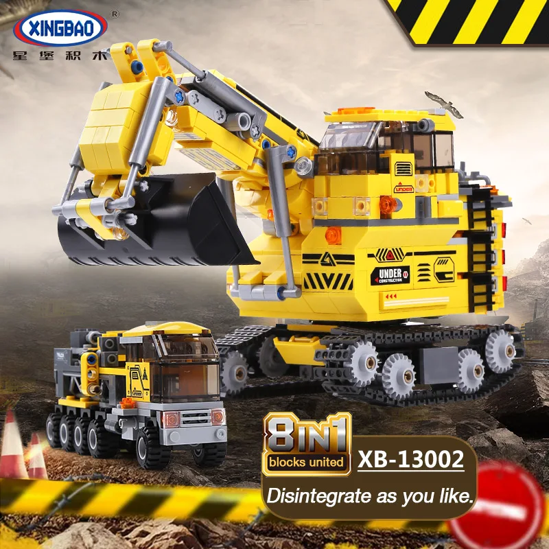 

XINGBAO 13002 City Engineering the Giant yellow Excavator Building Blocks DIY Educational Toys for Children Legoinglys Technic