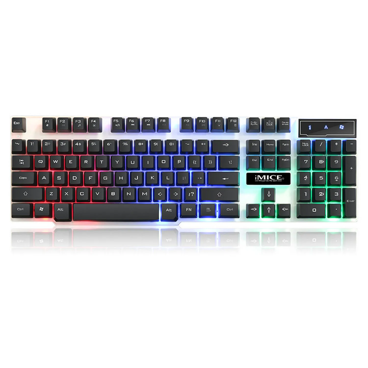 

Vococal USB RGB Backlight Gaming Keyboard Anti-Ghosting Game Keypad Key Board for Computer Desktop Overwatch Borderlands Fallout