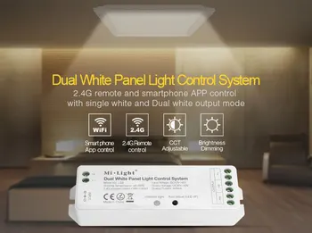 

[Seven Neon]Free DHL shipping 2.4G Mi-Light RF WIFI 4-zones duol white Panel Light Smart LED strip/spot light Controller