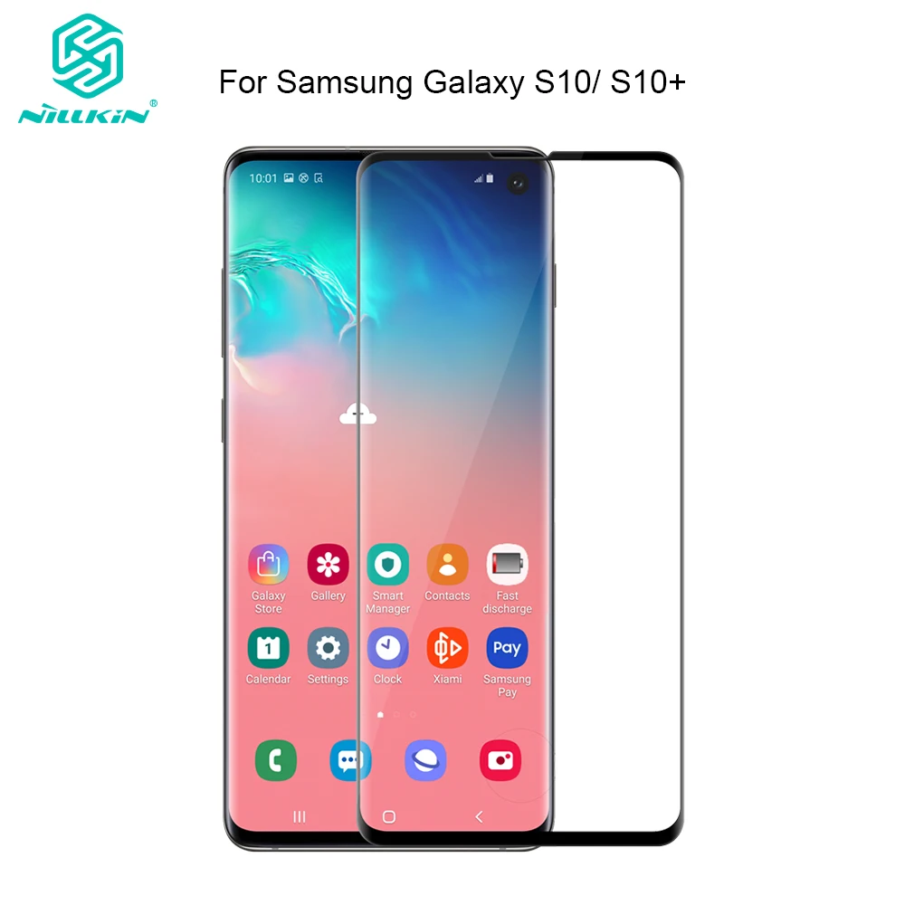 Защитная пленка Nillkin для Samsung Galaxy S10 закаленное стекло полное покрытие 3D CP + Max |