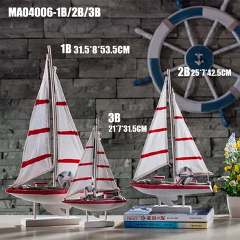 

Hand Modern Style Sailing Boat Ship Wood Crafts Ornaments Party Decorations Home Room Wooden Event Part Supplies Wedding Wooden