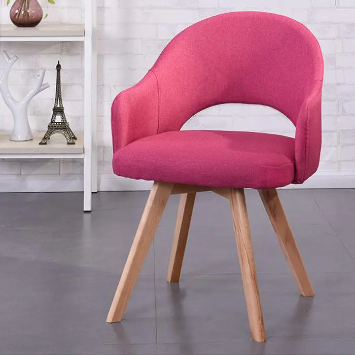 Журнальный стул из цельного дерева, современный минималистичный обеденный стул для взрослых, домашний компьютерный стул, стул для макияжа, стол, стул - Цвет: Style 2