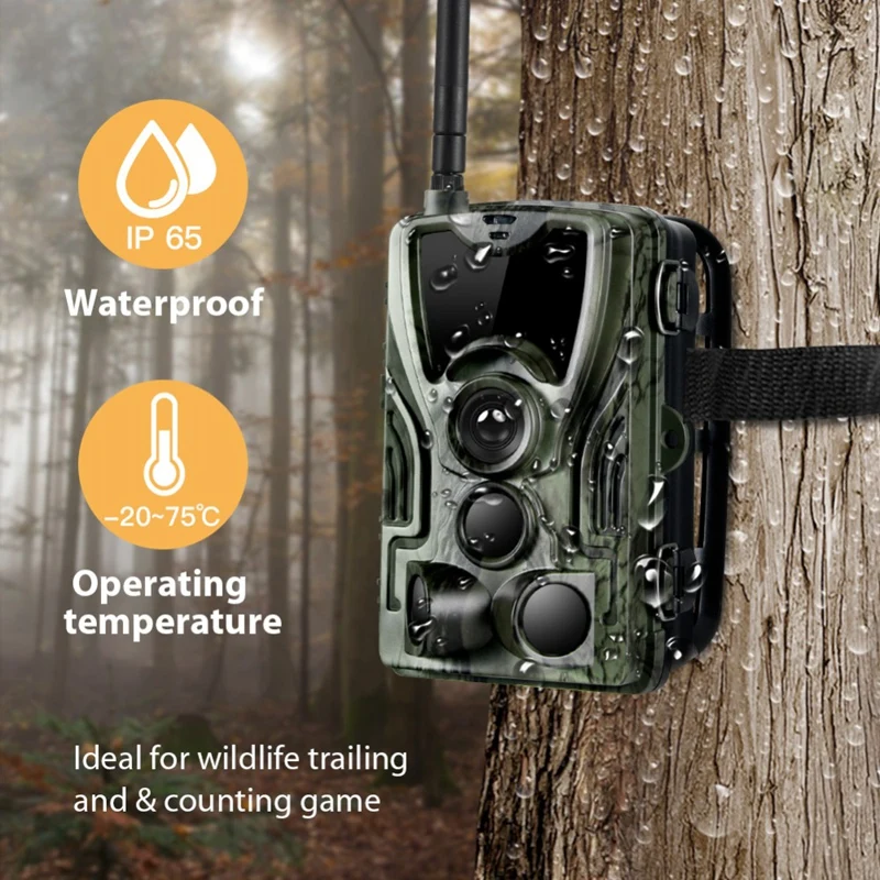 Hc 801Lte 4G охотничья камера 16Mp Trail Ip65 фото ловушки 0 3 S Дикая с литиевой батареей