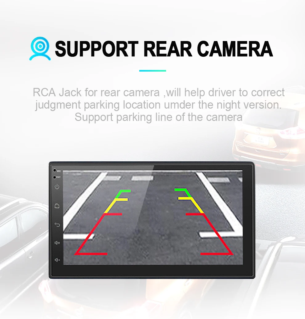 Android 8,1 coche Radio Estéreo navegación GPS Bluetooth wifi Universal 7 \