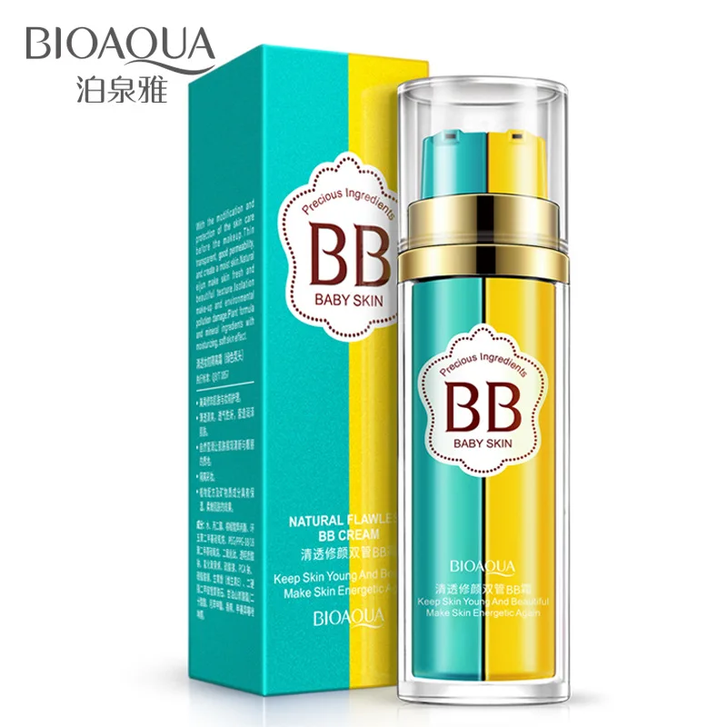 BIOAQUA Face Beauty Moisturizing BB Cream And Primer Base Liquid Foundation Nude Make Up Perfect Cover Whitening Cosmetic |