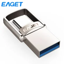 Eaget USB флеш-накопитель 64 ГБ 32 ГБ, Usb 3,0, металлический флеш-накопитель 64 ГБ, мини флеш-диск, флешка 128 ГБ, USB флешка для телефона типа C