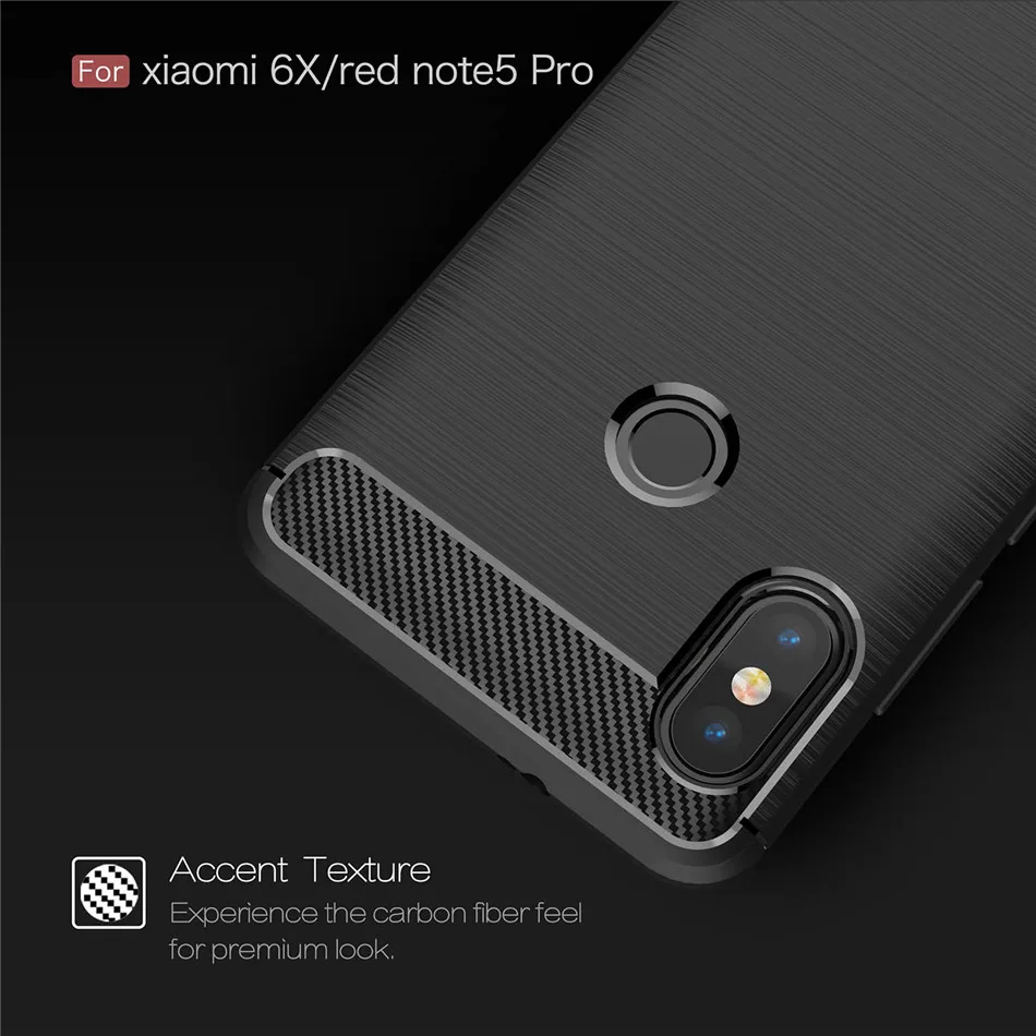 Redmi Note 5 Pro Case 64GB Silicone Armor Bumper Shockproof Back Cover