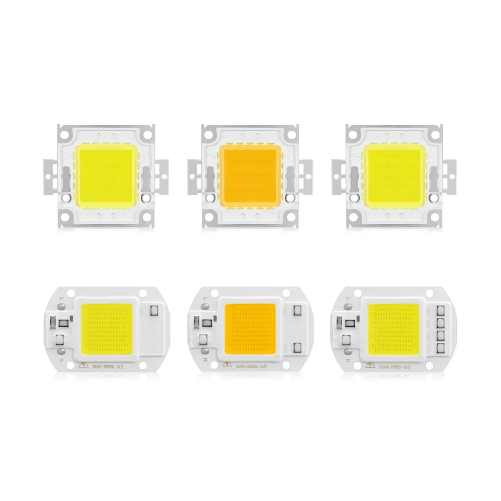 

1Pcs Ultra Bright 10W 20W 30W 50W 100W 30V 220V SMD Integrated COB LED lamp Chip For High Power LED Floodlight Spotlight