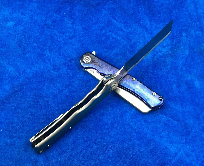 CH MAN Флиппер складной нож S35VN лезвие подшипника шарикоподшипник ручка из титанового сплава для кемпинга нож для фруктов инструмент для повседневного использования