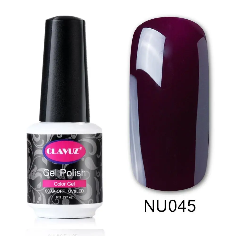 CLAVUZ Nude Platinum Led УФ-гель для ногтей стеклянная бутылка Блестящий Гель-лак для ногтей Гибридный Полупостоянный эмалевый гель для краски - Цвет: 045