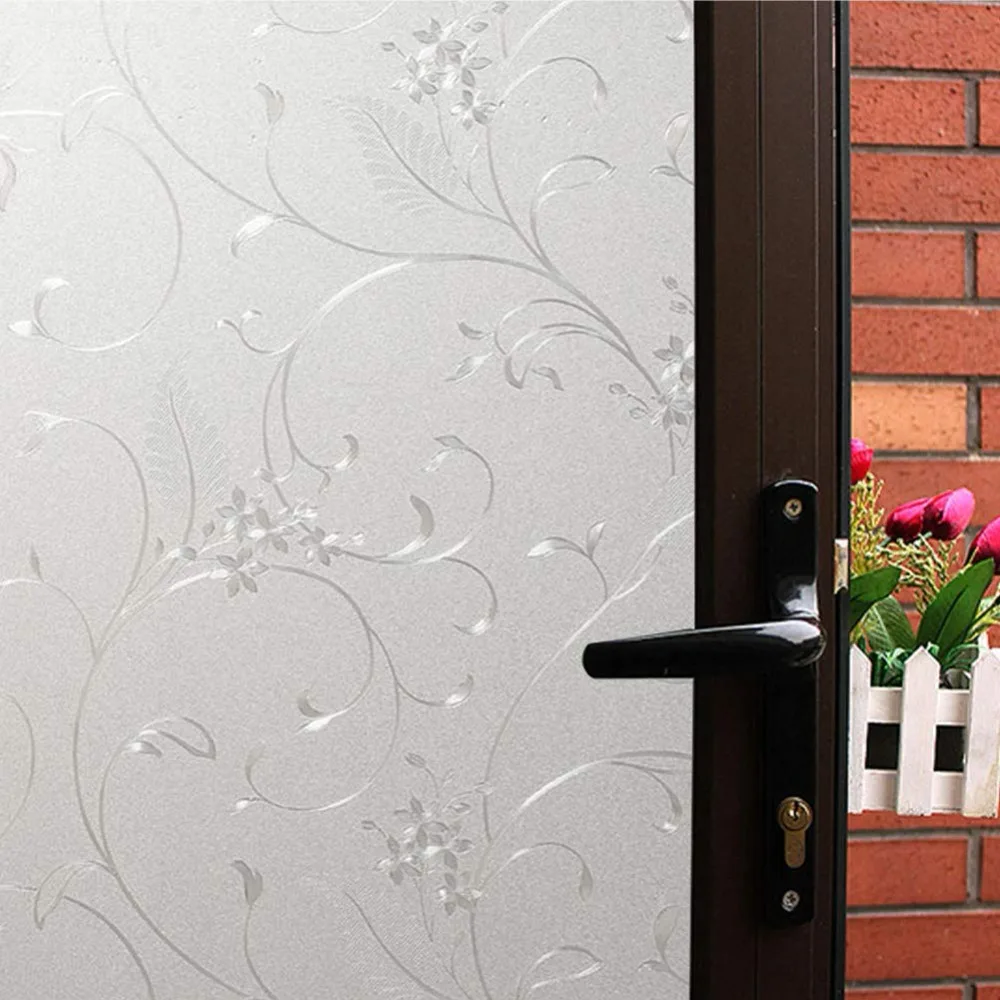 

Funlife 45x100cm No Glue Static Decorative Privacy Window Films for Glass Non-Adhesive Heat Control Anti Uv Vinyl Window Sticker