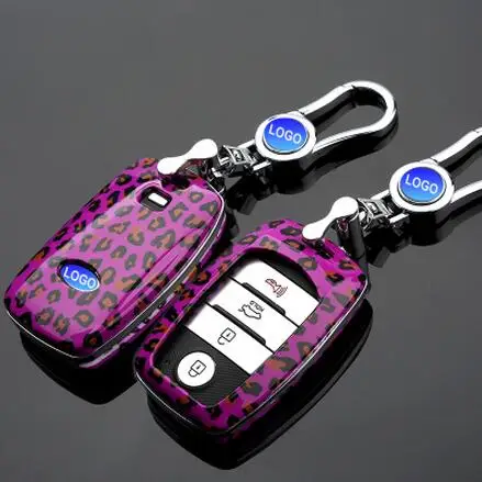 New Sexy Leopard design key cover shell Fashion Car ring for KIA K3 K3S K4 K5 KX3 Sportage Carens Sorento Key Best Gift | Автомобили и