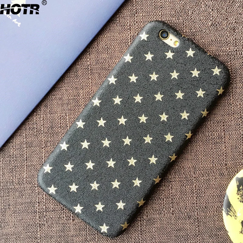 Суперкрасивый Матовый шелковый текстурный мягкий чехол из ТПУ со звездами для