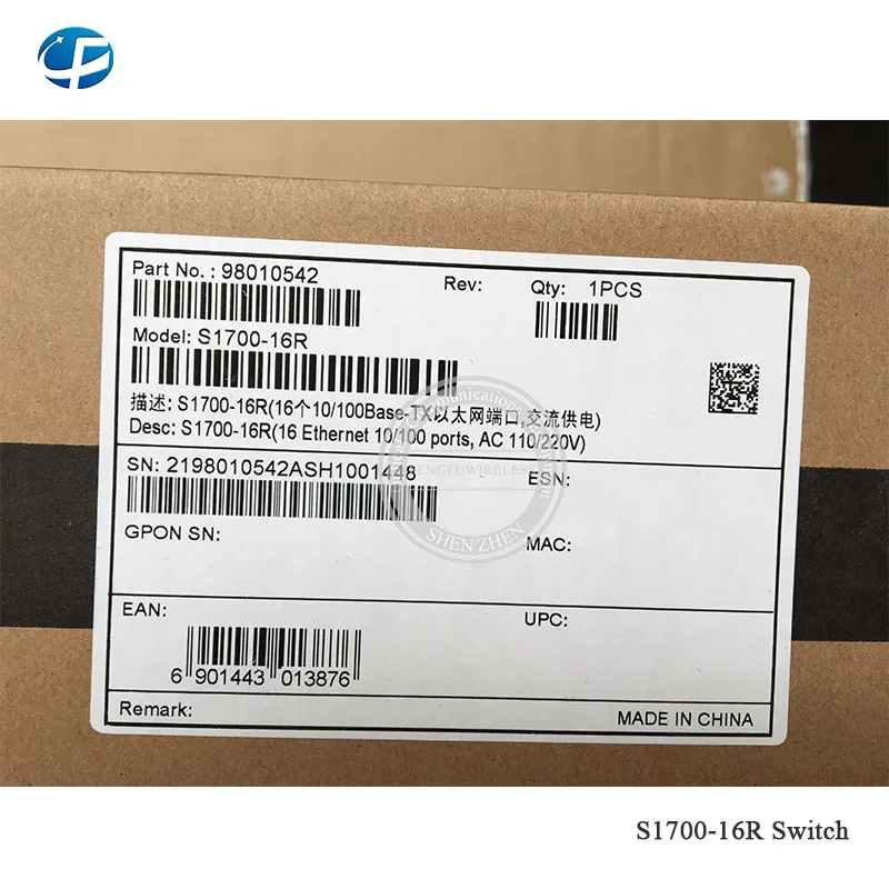 2O19 S1700-16R Ethernet доступ коммутатор 16 плата с портами Ethernet 16 Ethernet 10/100 портов волоконно-оптический коммутатор