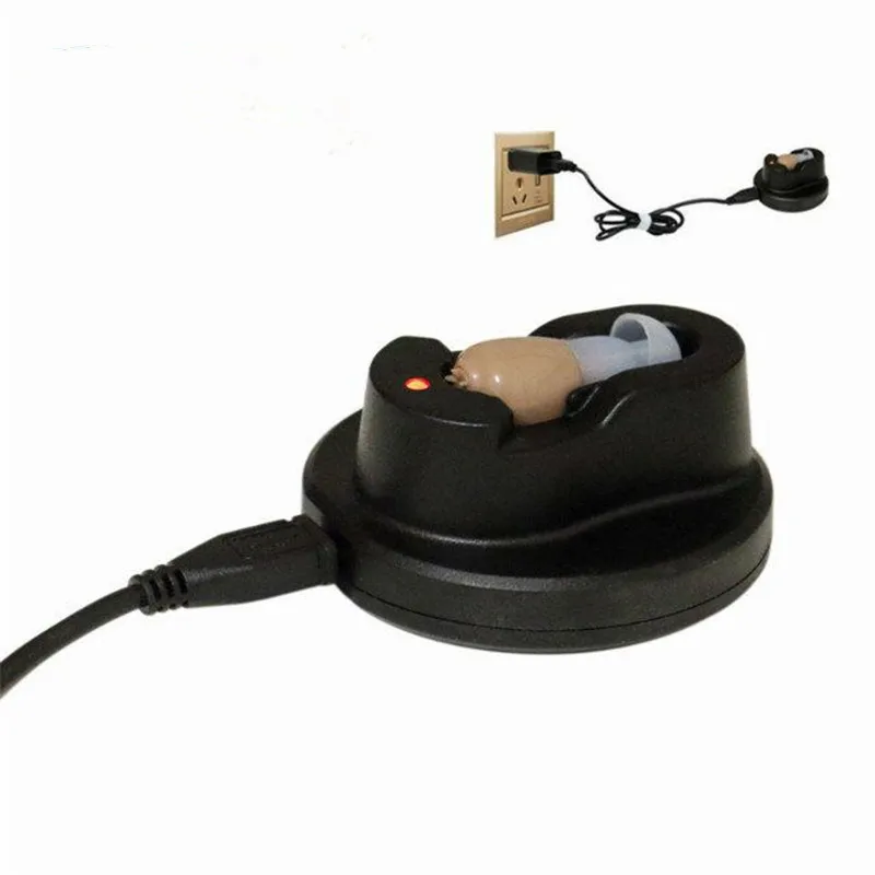  Hearing Aid Portable Rechargeable Mini Hearing Aids Invisible Hear Clear for the Elderly Deaf Ear C
