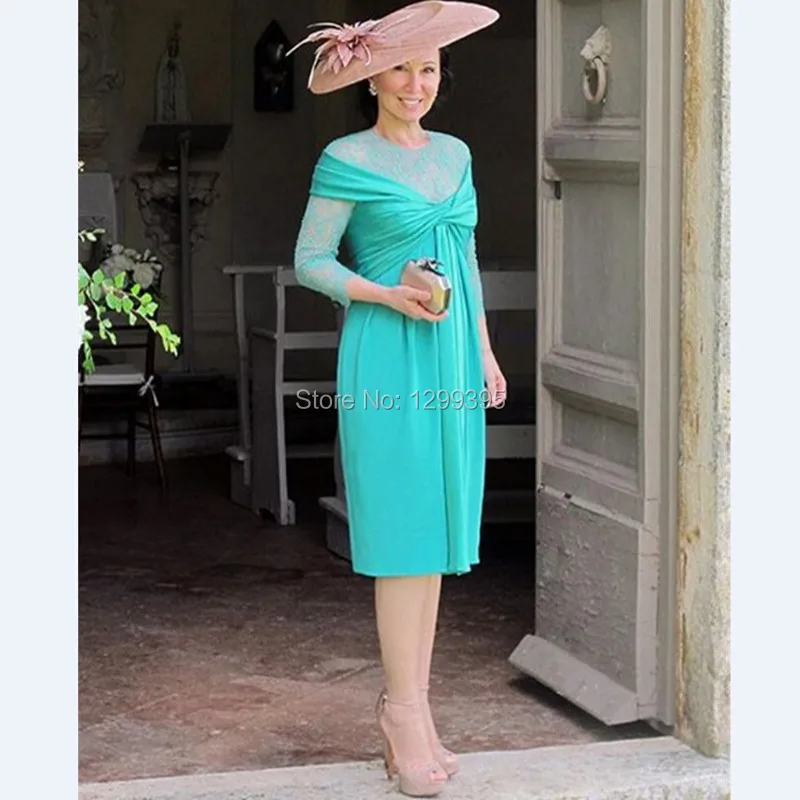 turquoise tea length dress