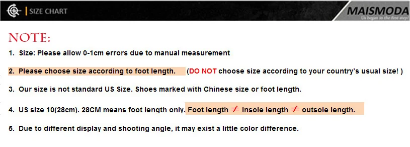 size warning