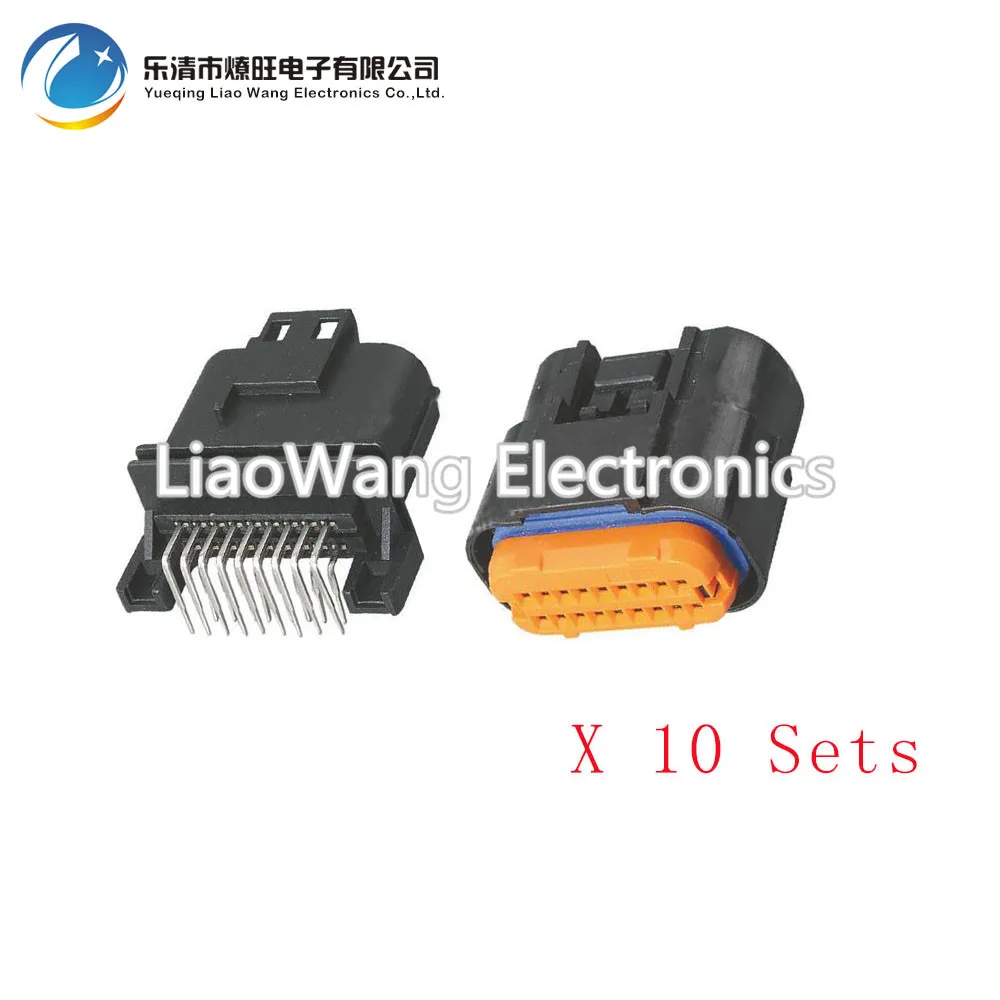 

10 Sets 18 pin Automotive computer plug connectors with terminals DJ7181A-1-10 / 21 18P car connectors
