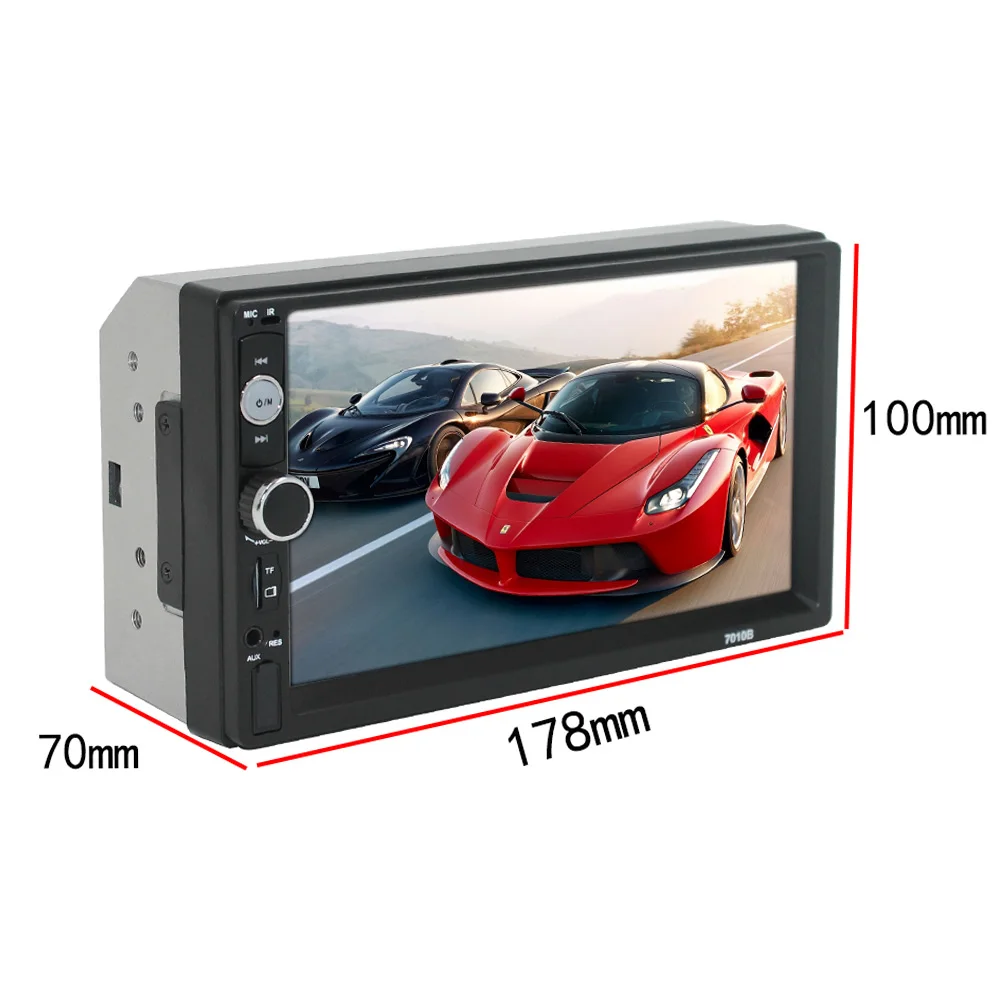 AOSHIKE HD 7 Touch 1 Din автомобильный MP5 плеер Bluetooth Hands free TF Авто fm радио пульт