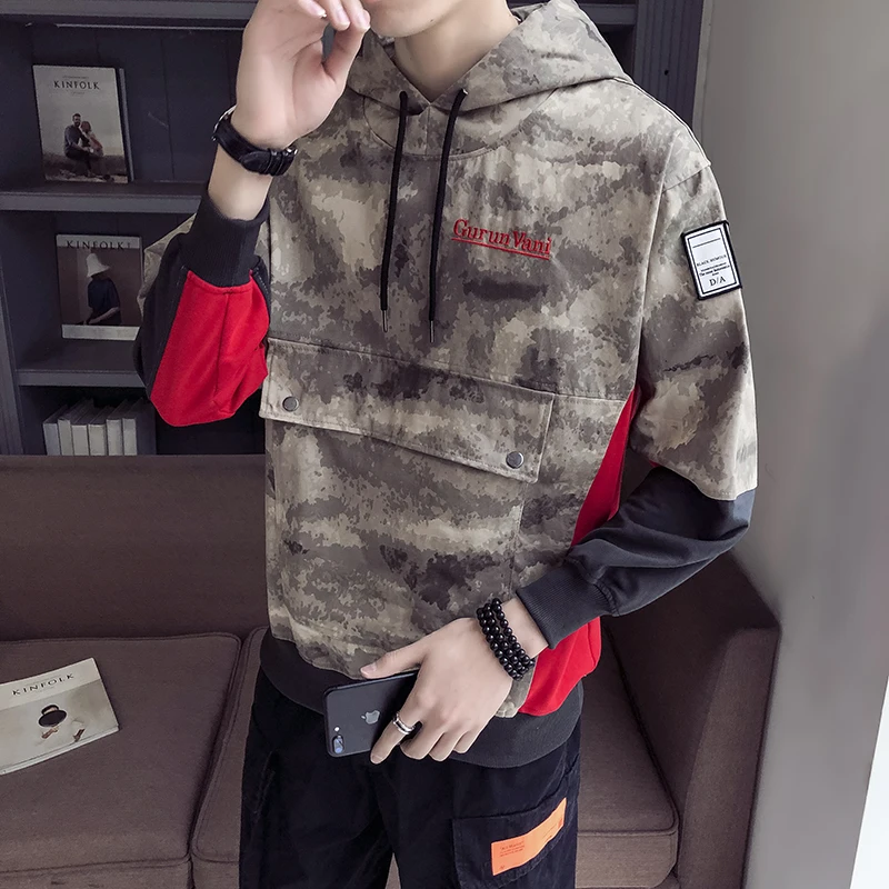 Camouflage Hoodie Men Hip hop Style Oversized Autumn Sweatshirt Fashion Sleeve Patchwork Brand Mens Clothing Streetwear 1 Camouflage Hoodie Men Hip hop Style Oversized Autumn Sweatshirt Fashion Sleeve Patchwork Brand Mens Clothing Streetwear 2