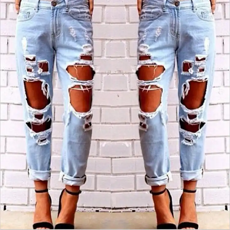 loose torn jeans