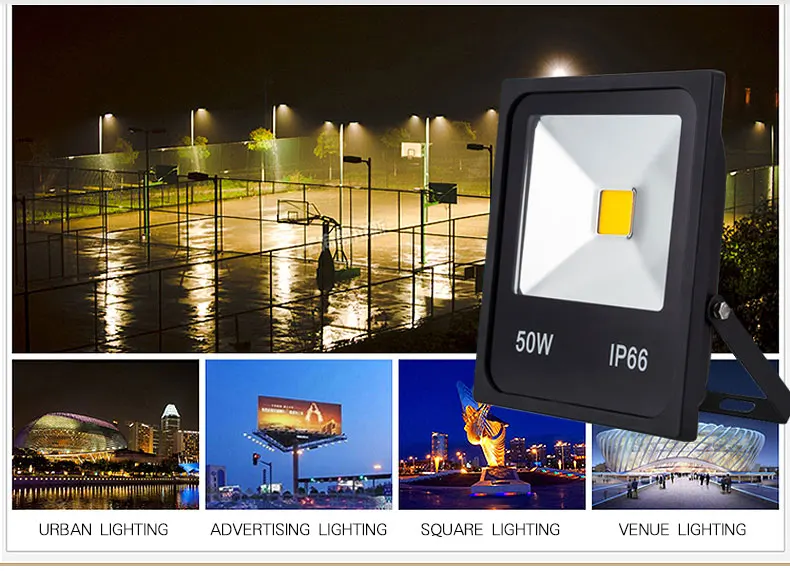 LED Flood Light Floodlight chip Waterproof IP66 IP6510W 20W 30W 50W Reflector Lamp Smart IC 220V Led Exterior Spot Outdoor Light solar flood lights