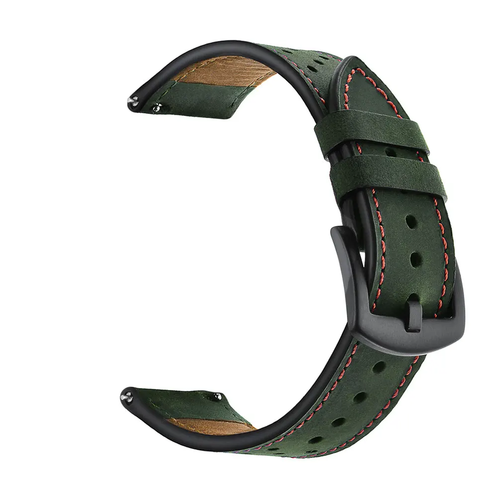 Ремешок для часов из натуральной кожи 22 мм, быстросъемный ремешок для samsung gear S3, huawei Watch 2, сменный ремешок для наручных часов, универсальные ремешки