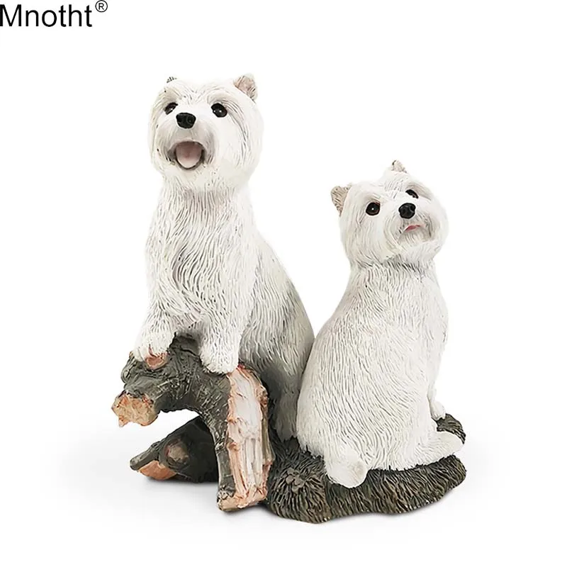 

Mnotht 1/6 Two West Highland Dog Anmial Dog Mini Toy Scene Resin Accessory for Action Figure Collection Wedding Gifts