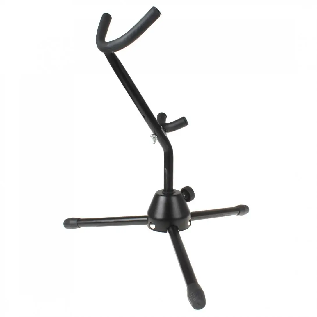 Black Color Lightweight Tubular Construction Folding Saxophone Stand Alto Sax Rack