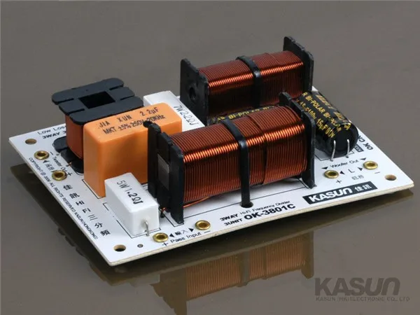 1 шт. 3 сторонний Hi Fi аудио кроссовер с делителем частоты OK 3801C твитер/Mid/Вуфер для