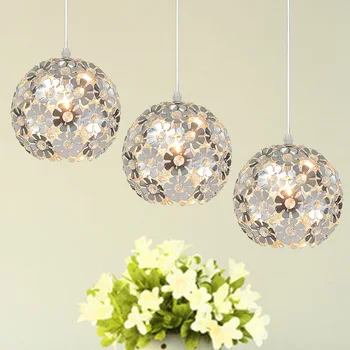 

1/3 heads lamps Aluminum hollow pendabt light bedroom room parlor hanging wire study bedroom pendant lamp lighting FG718 LU1017