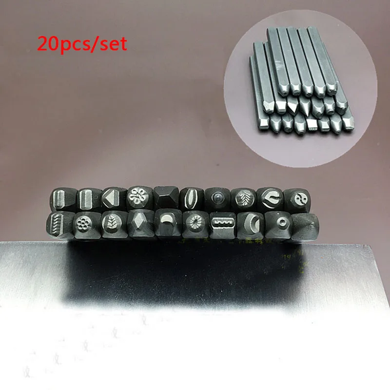 

G1 High quality 20Pcs/lot Steel Design Stamp Punch Tool for DIY Beading & Jewelry Making Metal Design Hand Tool set
