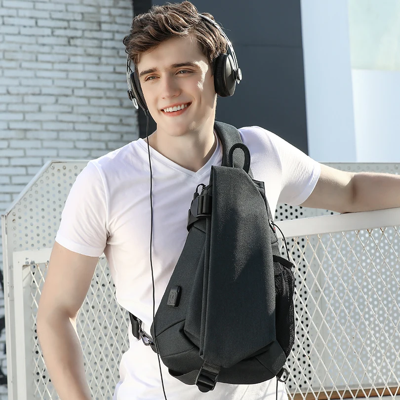 

BALANG New Fashion Messenger Bag Men Waterproof Multipurpose Bags USB Charging Port Shoulder Bags for Men Casual Crossbody Paket