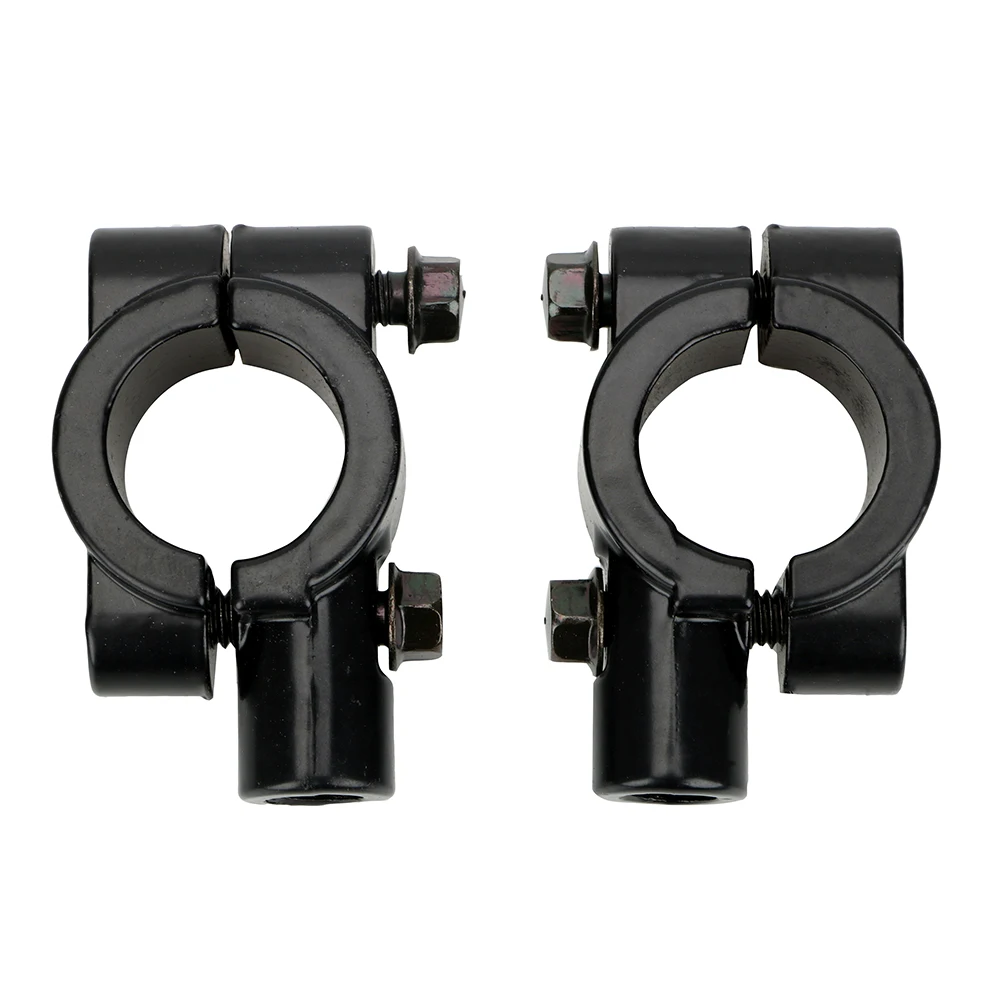 

LEEPEE 2pcs 8mm 10mm Rearview Mirror Mount Holder Clamp Adaptor Motorcycle 7/8" Handle Bar Mirror Mount Universal