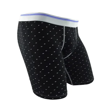 

Premium Cotton Sexy Black Snow Print Boxer Shorts Men's Underwear Boxer Long Leg Underpants Breath Calzoncillo Hombre Comfort