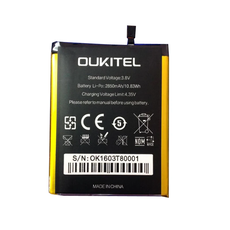 

2850mah U8 battery for OUKITEL U8 batteries