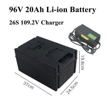 

GTK 96v 20Ah lithium ion battery pack 26s li-ion batterie with BMS for electric tricycle bikes fishing boat + 109.2v charger