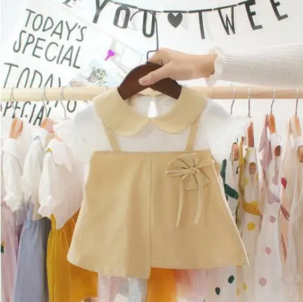 Summer Baby Girl Dress Princess Wavy Sleeveless Cotton Cute Flower Tassel Fashion Cartoon Newborn Infant Clothes Stripe Party