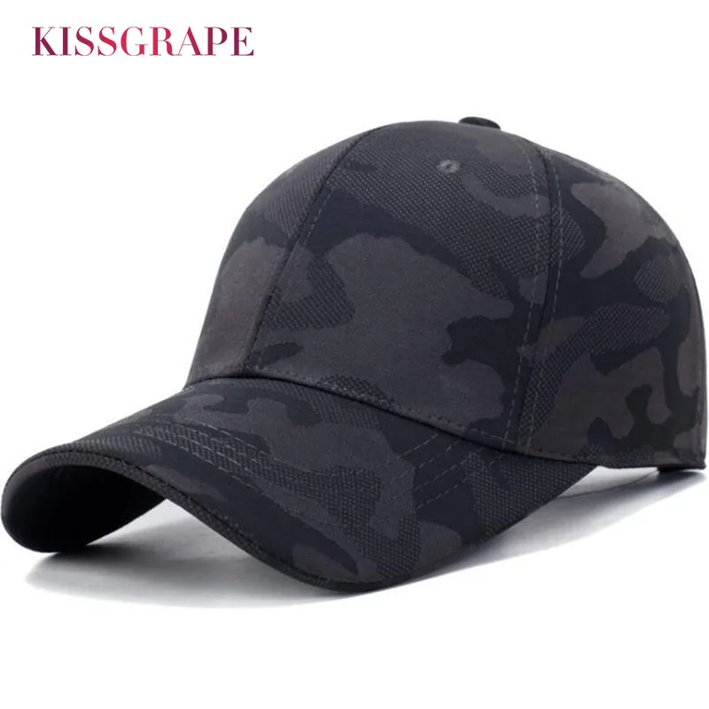 

New Men Cotton Hats Baseball Caps 2019 Spring Men Camouflag Cap Baseball Hats Outdoor Hiking Running Hat Adjustable Black Cap